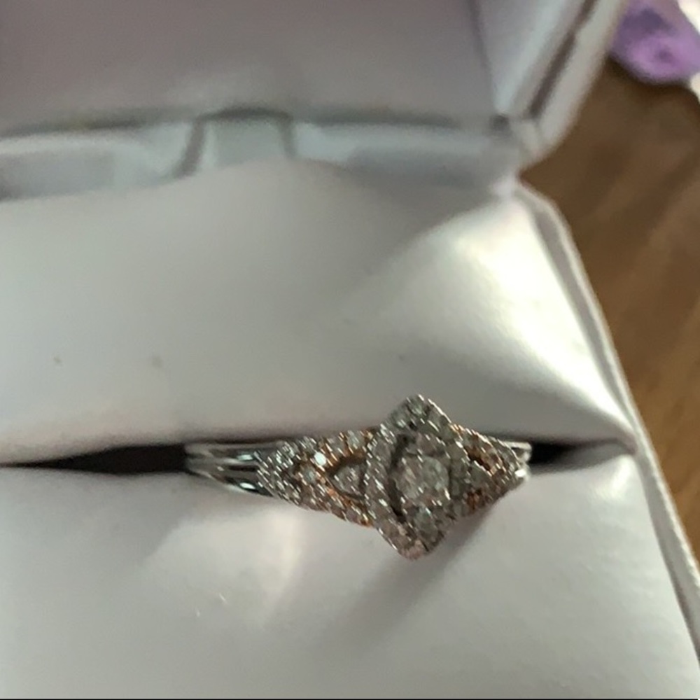 Beautiful  two toned engagement ring